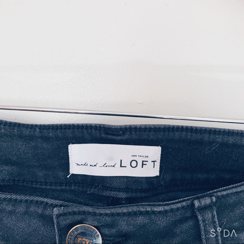 Loft by Ann Taylor ankle black jeans size 8 - Picture 3 of 5